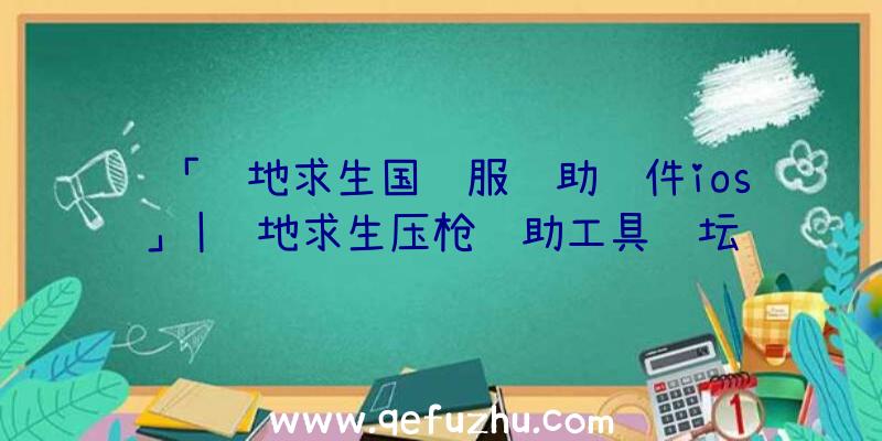 「绝地求生国际服辅助软件ios」|绝地求生压枪辅助工具论坛